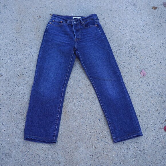 Levi's Wedgie Straight Jeans W29 L28 High Rise Button Fly Best Selling Fit - Picture 2 of 12
